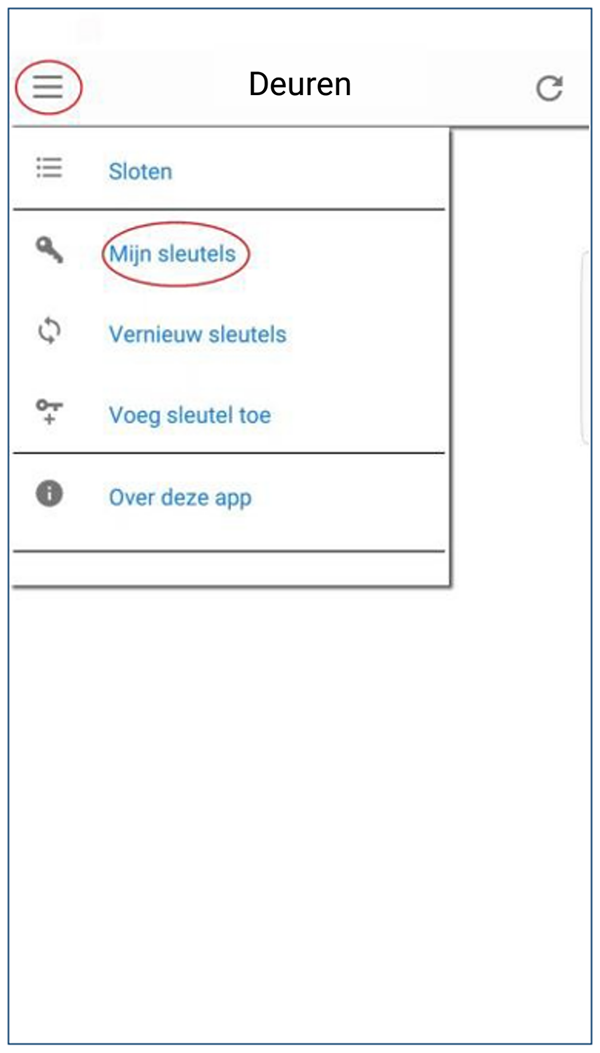 Telelock Screenshot Mijn Sleutels