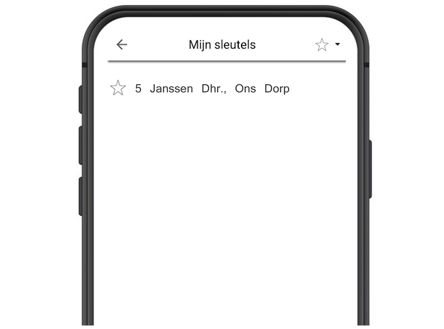 Telelock App Mijn Sleutels