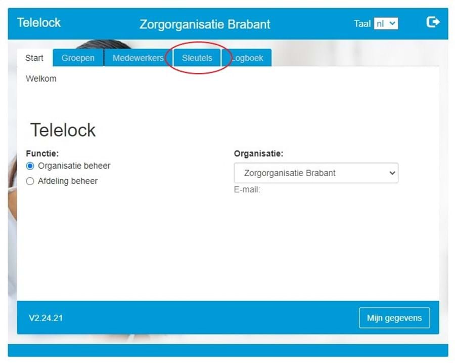 Mijn Telelock Zorg Home 4 Tab Sleutels