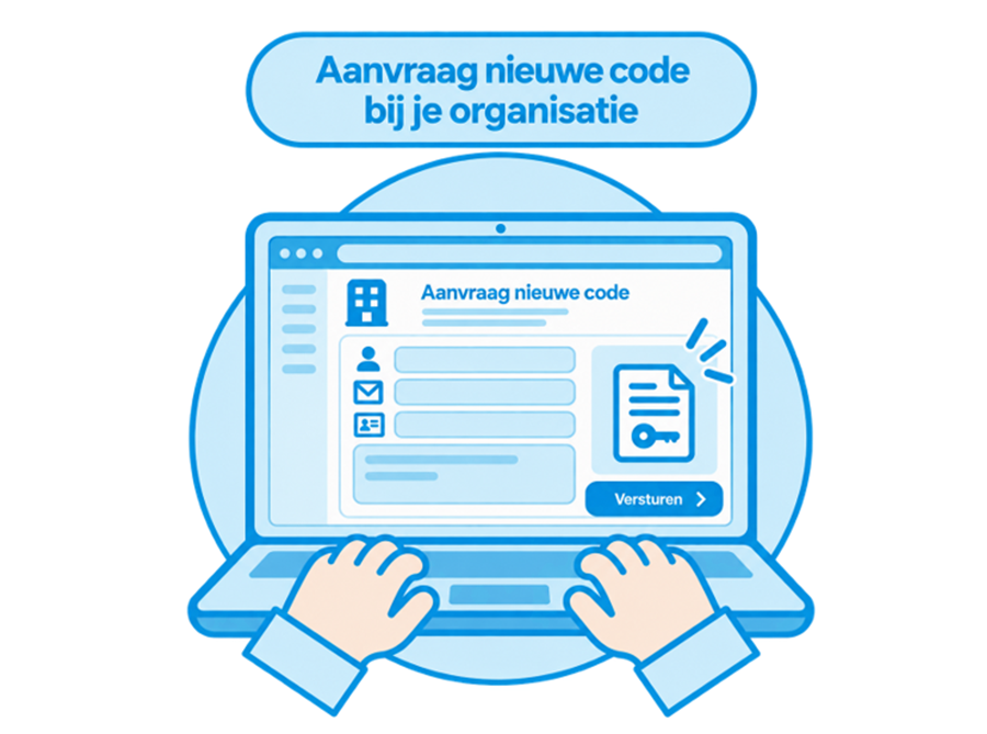 Nieuwe Code Aanvragen Bij Organisatie Menu 2