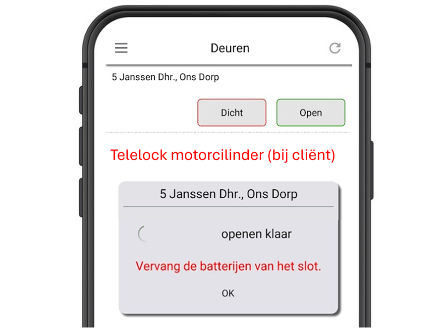 Batterij Leeg Clientdeur