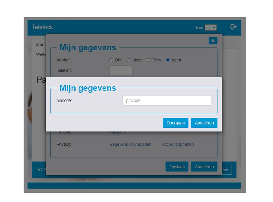 Pincode Wijzigen Wijzigen