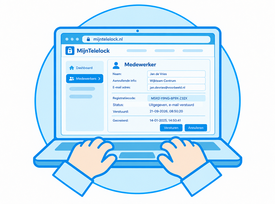 Icon Mijntelelock Code Verstuurd Naar Nieuwe Telefoon