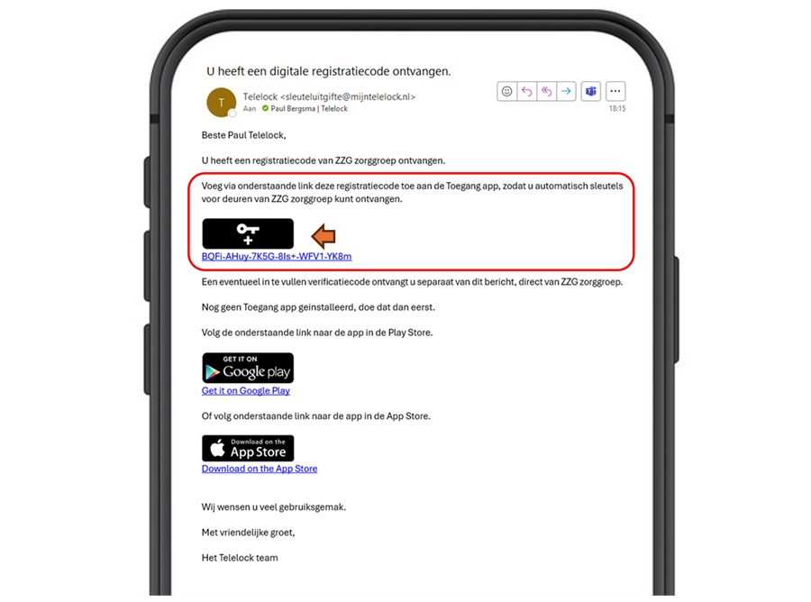 Telelock Email Registratiecode MZ 3