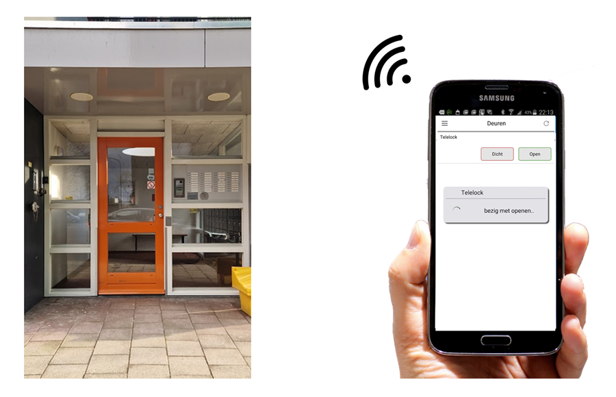 AB CI Open De Deur Met De Telelock App