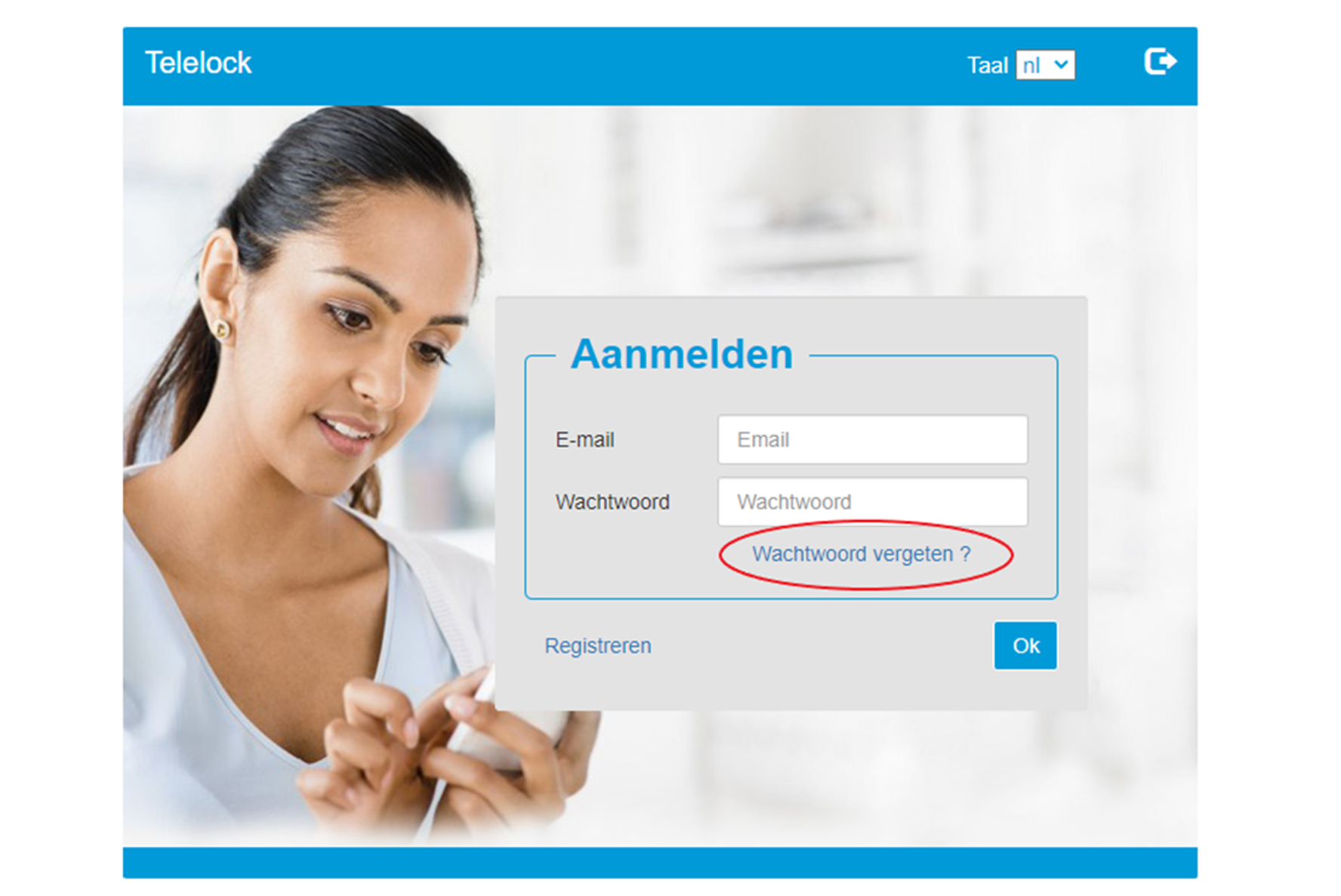 Nieuw Wachtwoord Aanvragen Menu 2