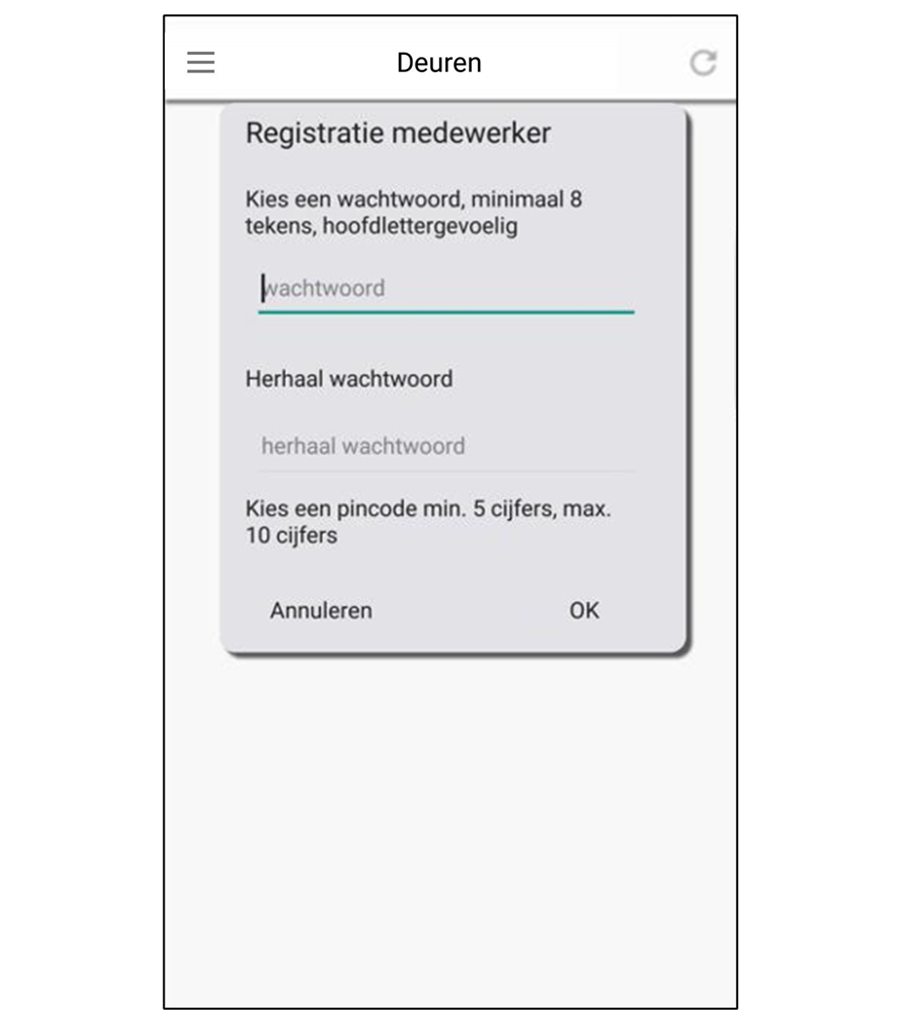 Telelock App Activeren Wachtwoord Invoeren