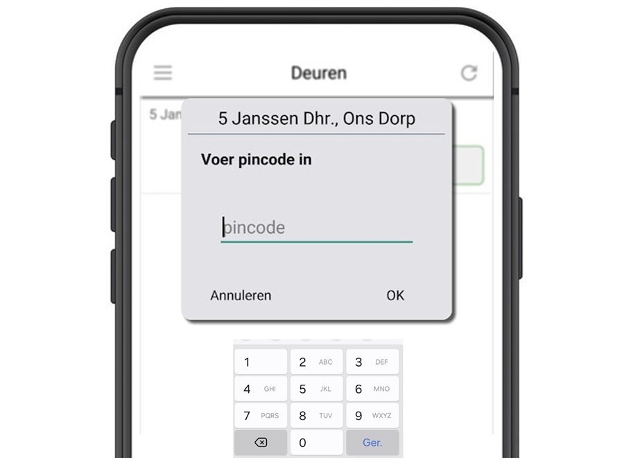 Telelock Pincode Invoeren