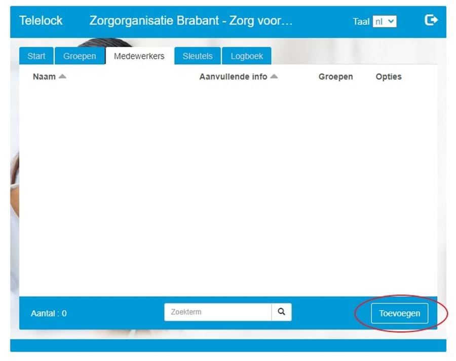 Tabblad Medewerkers Toevoegen 1