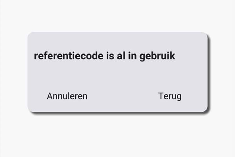 Foutmelding Referentiecode In Gebruik 600 X 401