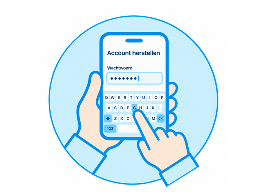 Menu Herstellen Account Wachtwoord
