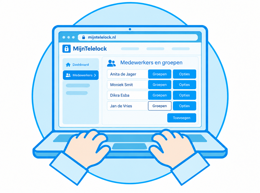 Icon Mijntelelock Medewerker Koppelen Aan Groep A